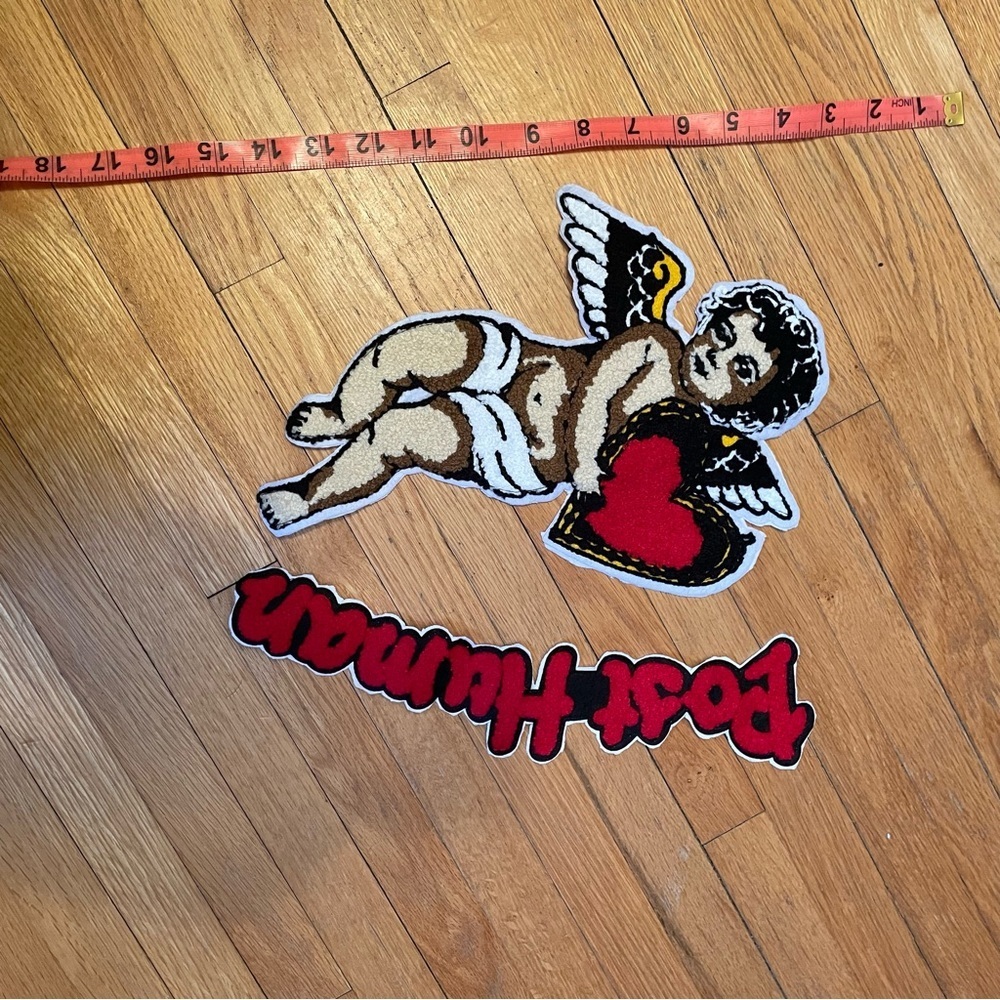 Large Angel and Text Rug Set patches - Picture 3 of 3